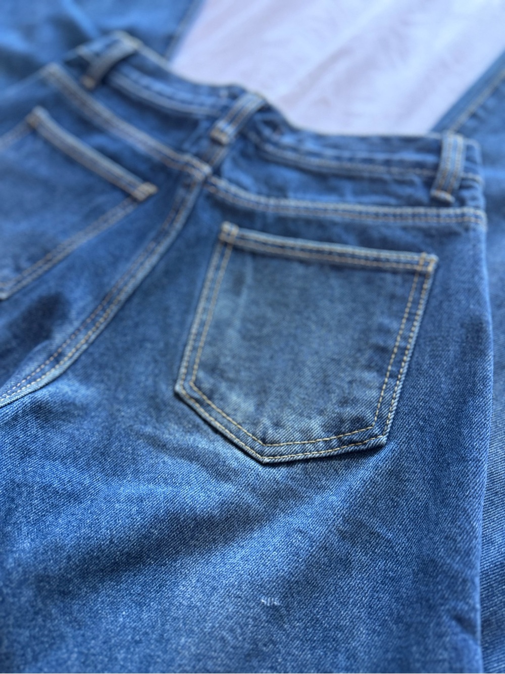 OAK + FORT Straight Leg Dark Blue Oversized High Rise Jeans size Small - Picture 7 of 7